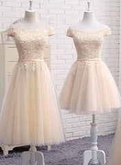 Prom Dresses Black Girls, Lovely Tulle Cap Sleeves Party Dresses, Bridesmaid Dress for Sale