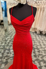 Party Dress Halter Neck, Mermaid Long Red Prom Dress with Rhinestones,Royal Blue Bodycon Dresses