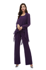 Formal Dresses With Sleeves, Mother of The Bride Dresses Pants Suit Long Sleeves with Jacket Outfit