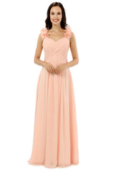 Bridesmaid Dress Navy Blue, Pink Chiffon Halter Backless With Pleats Bridesmaid Dresses