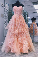Simple Prom Dress, Princess Sweet 16 Dress Sweetheart Neck Tulle Long Prom Dress