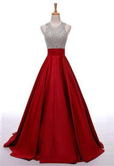 Bridesmaid Nail, 2024 Gorgeous Red Sequins Floor-Length/Long A-Line/Princess Satin Prom Dresses