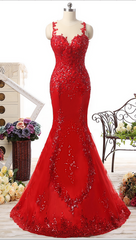 Prom Dresses On Sale, 100%Real Photo Long Sweetheart Tulle Mermaid vestido de festa Sequined Appliques Floor Length Evening Dresses