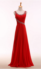 Prom Dresses Classy, Elegant red crystal long skirt long skirt high - grade womens wear high-end womens Evening Dresses