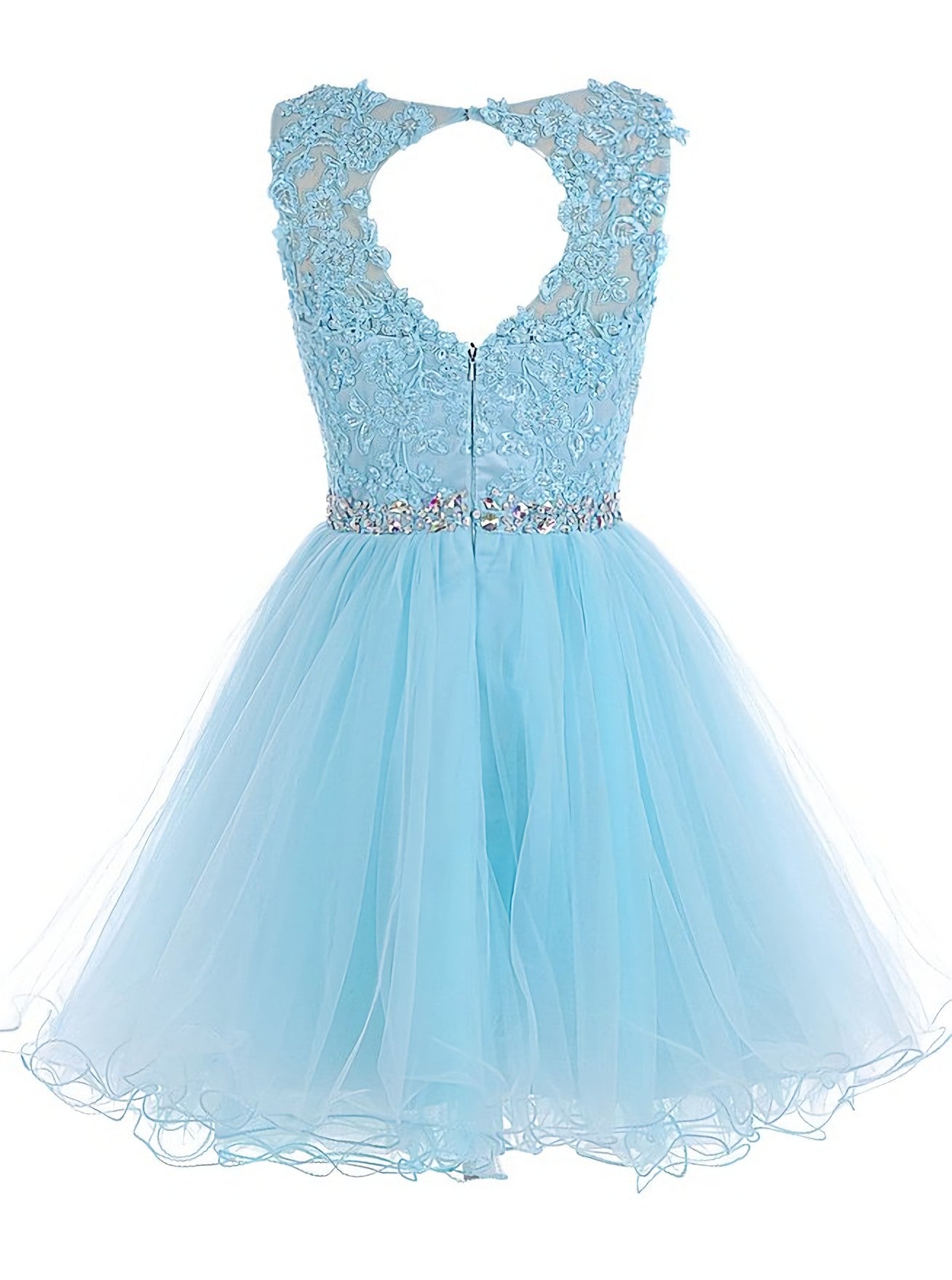 Prom Dresses Near Me, Lace Blue Fitted Short Cute Sweet 16 For Teens Homecoming Dresses
