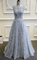 Wedding Dresses Trains, gray blue lace wedding dress elegant blue gown a line lace tulle custom made wedding dress