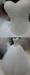 Wedding Dress With Sleeved, Wedding Dresses, Wedding Gown Bling Beading Sequin Sweetheart A Line Princess Wedding Dresses