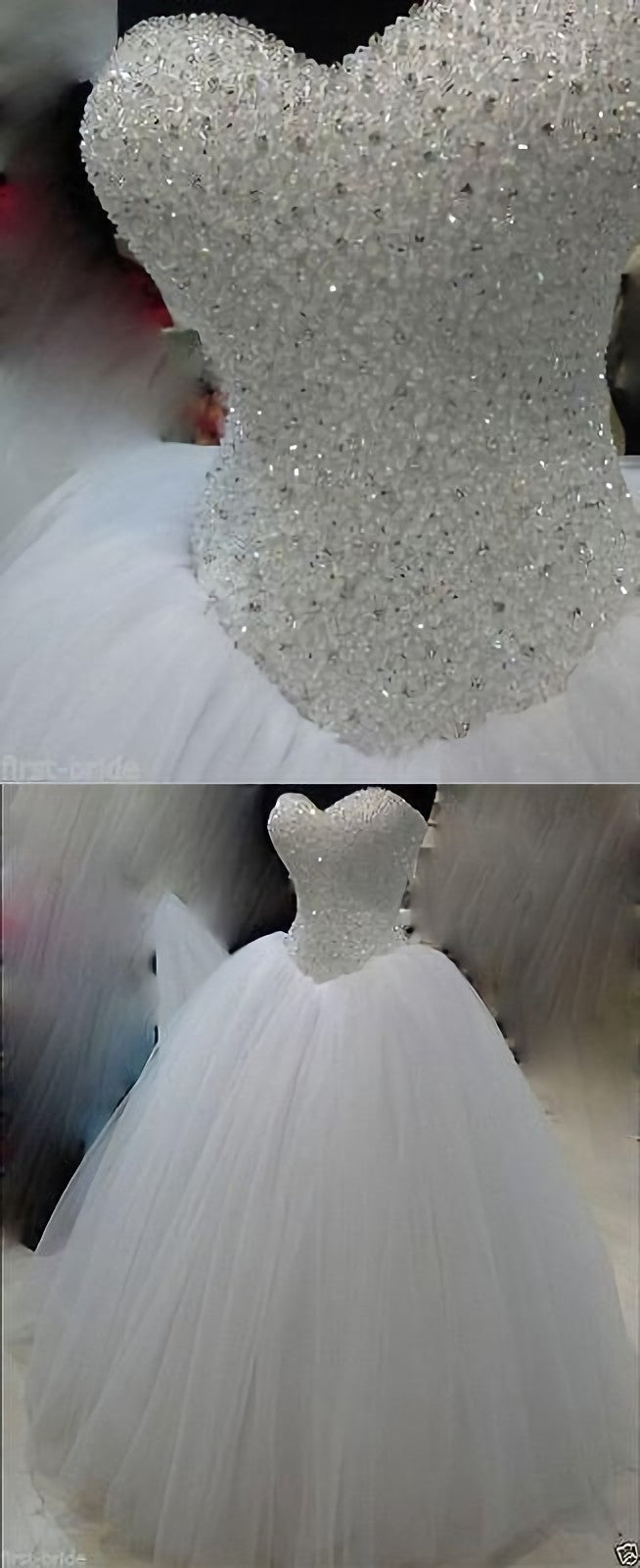 Wedding Dresses With Sleeve, Wedding Dresses, Wedding Gown Bling Beading Sequin Sweetheart A Line Princess Wedding Dresses