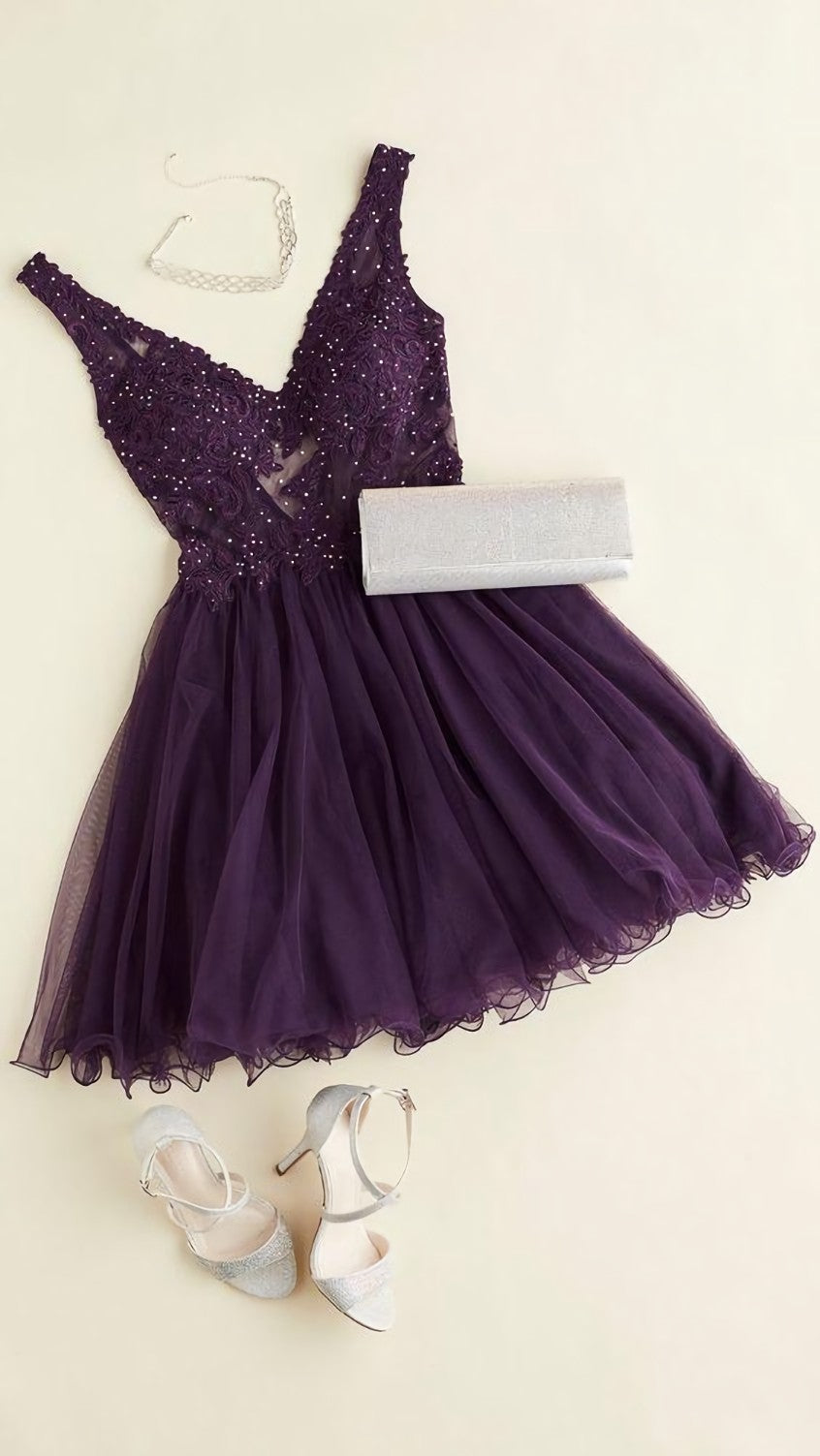 Party Dress Outfit, Purple homecoming dress