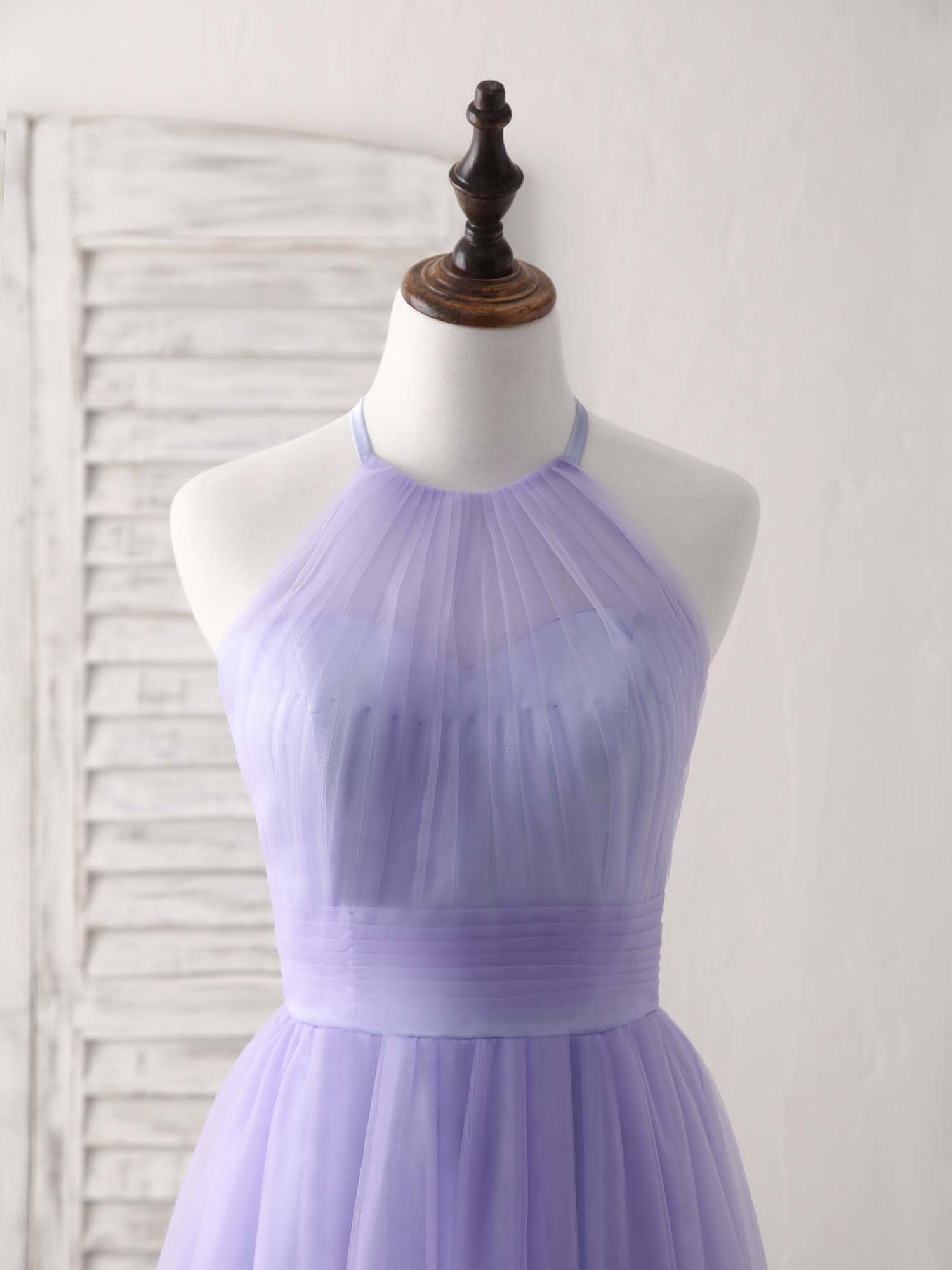 Evening Dresses Formal, Purple Tulle Short Prom Dress, Simple Purple Homecoming Dress