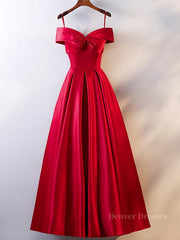 Bridesmaid Dresses Different Style, Red Tea Length Prom Dresses, Red Tea Length Formal Bridesmaid Dresses