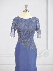 Formal Dress Website, Sheath/Column Bateau Floor-Length Chiffon Mother of the Bride Dresses With Appliques Lace