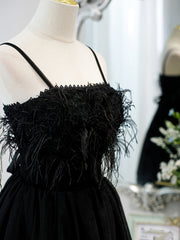 Evening Dresses Online Shop, Short Back Prom Dress with Corset Back, Little Black Formal Homecoming Dresses