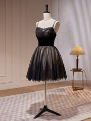 Bodycon Dress, Short Black Lace Prom Dresses, Short Black Lace Formal Homecoming Dresses