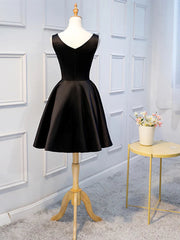 Evening Dresses 01, Short Black Prom Dresses, Black Short Formal Homecoming Dresses