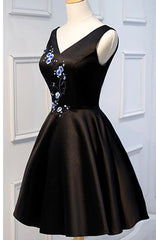 Evening Dresses For Over 41S, Short Black Prom Dresses, Black Short Formal Homecoming Dresses