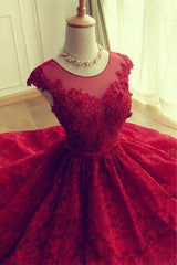 Sequin Dress, Short homecoming Dress, Lace Dress, Red Sexy Party Dress