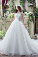 Wedding Dress Mermaid, Strapless Appliques Lace Train Wedding Dresses With Crystals
