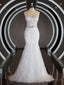 Weddings Dresses Simple, Trumpet/Mermaid Sweetheart Court Train Tulle Wedding Dresses with Appliques Lace