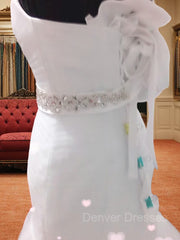 Wedding Dress , Trumpet/Mermaid Sweetheart Court Train Tulle Wedding Dresses With Beading