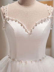 Bridesmaid Dresses Website, White Tulle Short Prom Dresses, Cute White Puffy Homecoming Dresses