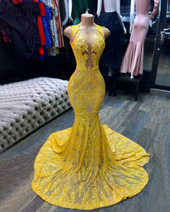 Formal Dresses For Weddings Near Me, Yellow Sparkly Prom Dress,Mermaid Iridescent Dresses